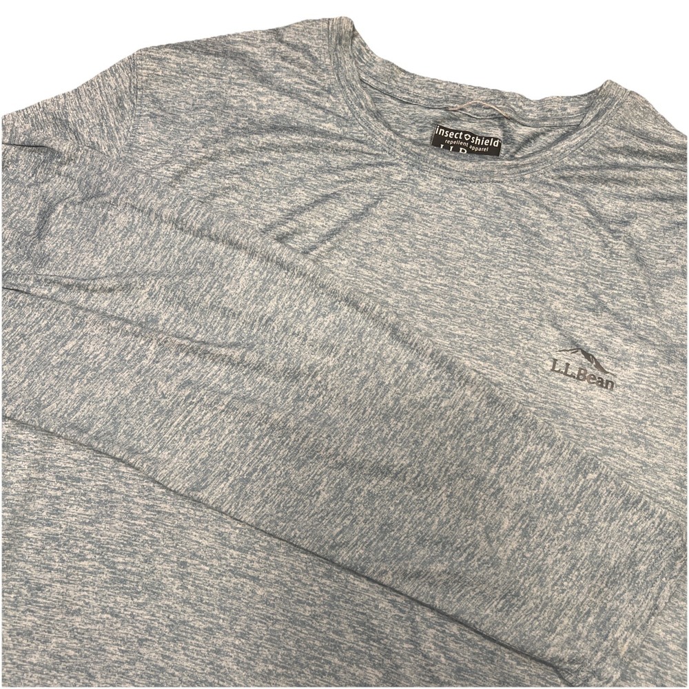 L.L. Bean Insect Shield Repellent Apparel Long Sleeve Blue Men's Size XXL Tall